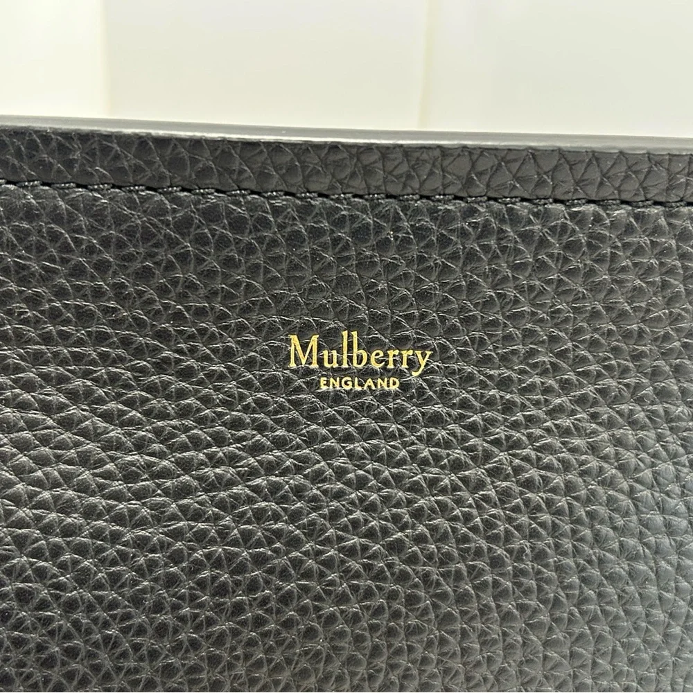 Mulberry Amberly Medium Satchel Black w/Gold Hardware EUC - Picture 3 of 15
